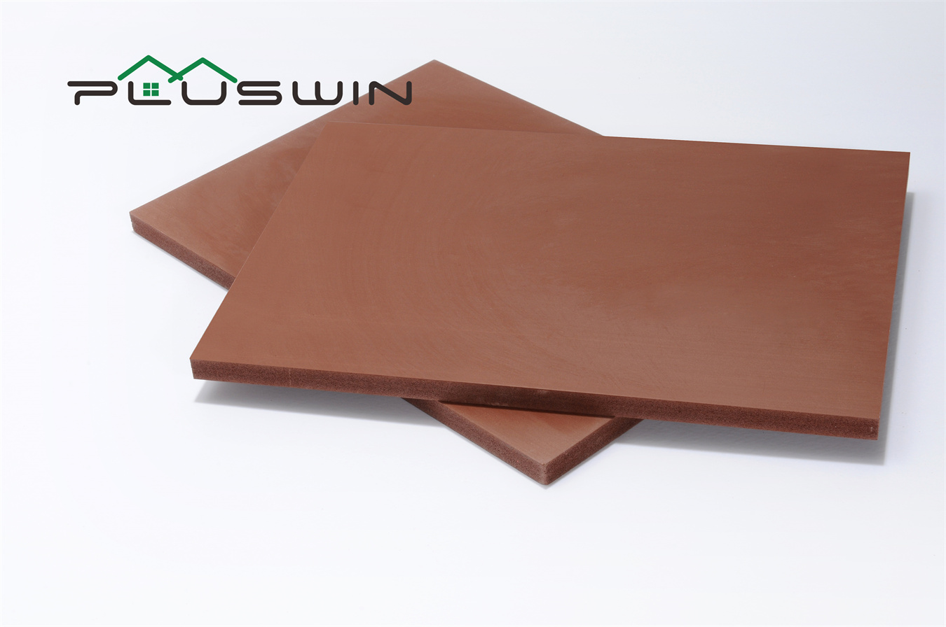 4x8 3-30 mm de color marrón PVC PVC PVC PVC Celuka SHOET CON SUPERFICIO DURO 