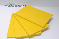 Tablero grueso de la espuma del PVC de la hoja de Forex del PVC del color amarillo del 1/2"