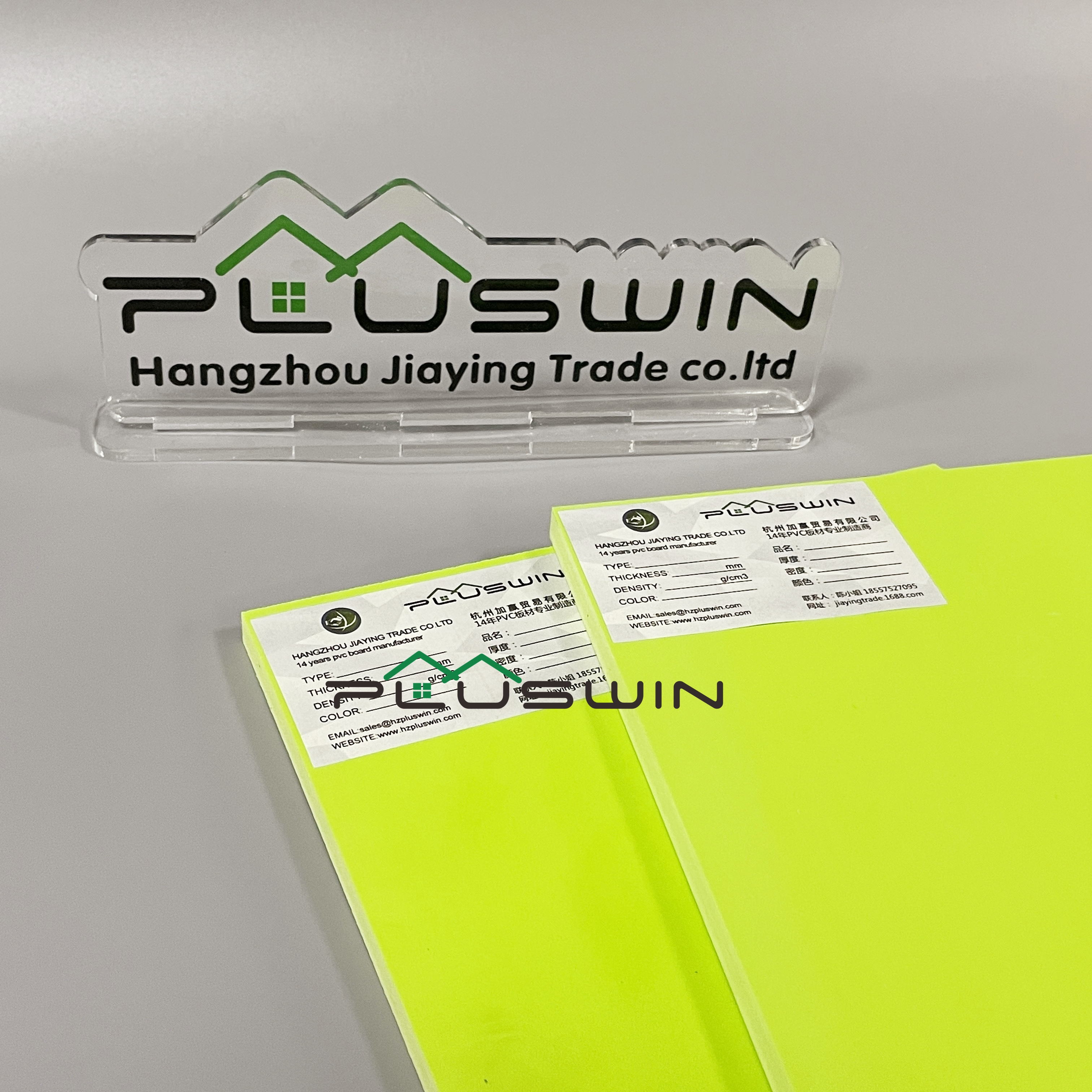 Tablero de espuma de color verde PVC Celuka PVC Foam Sheet 4'x8 'Tamaño 