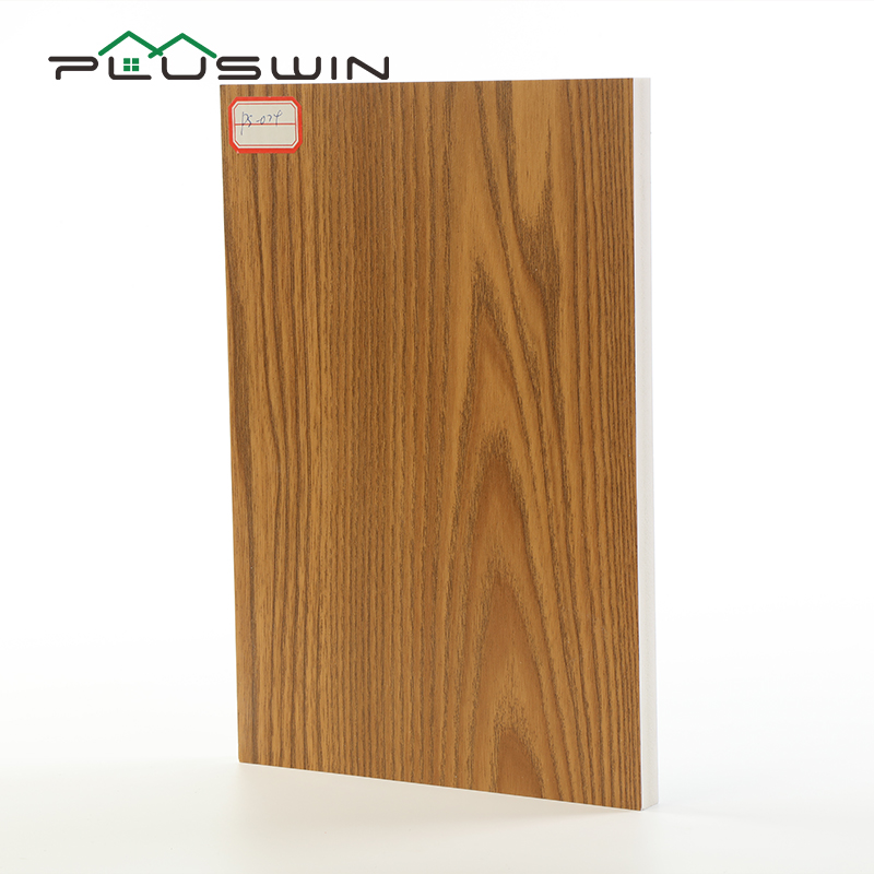 Tablero de espuma PVC de 4'x8 '5-30 mm con películas de PVC de color de madera laminado para muebles de gabinete 