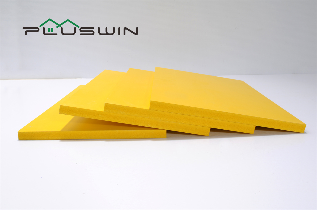 1/2 "espesor de color amarillo PVC Forex Sheet PVC Foam Board