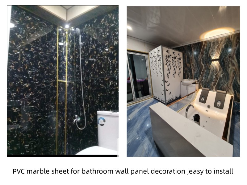 Hoja de m&aacute;rmol de PVC para panel de pared de ba&ntilde;o